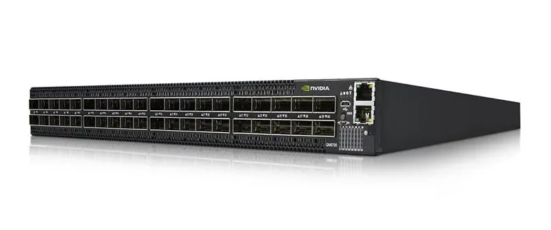 Коммутатор Infiniband Mellanox® Quantum(TM) HDR InfiniBand Switch, 40 QSFP56 ports, 2 Power Supplies (AC), unmanaged, standard depth, P2C airflow, Rai