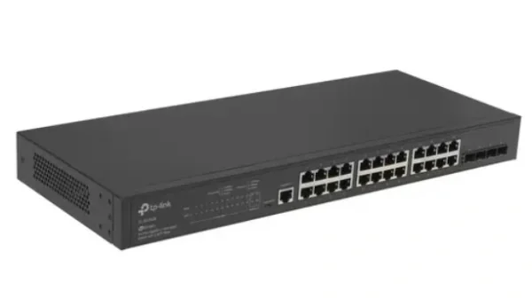 Коммутатор JetStream 28-port Gigabit L2+ Managed Switch with 24-port PoE+, PoE budget up to 384W, support SDN