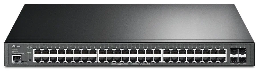 Коммутатор Jetstream 48-port gigabit L2+ managed switch with 4-gigabit uplink ports, 48 10/100/1000Mbps RJ-45 port, 4 1000Mbps SFP slots