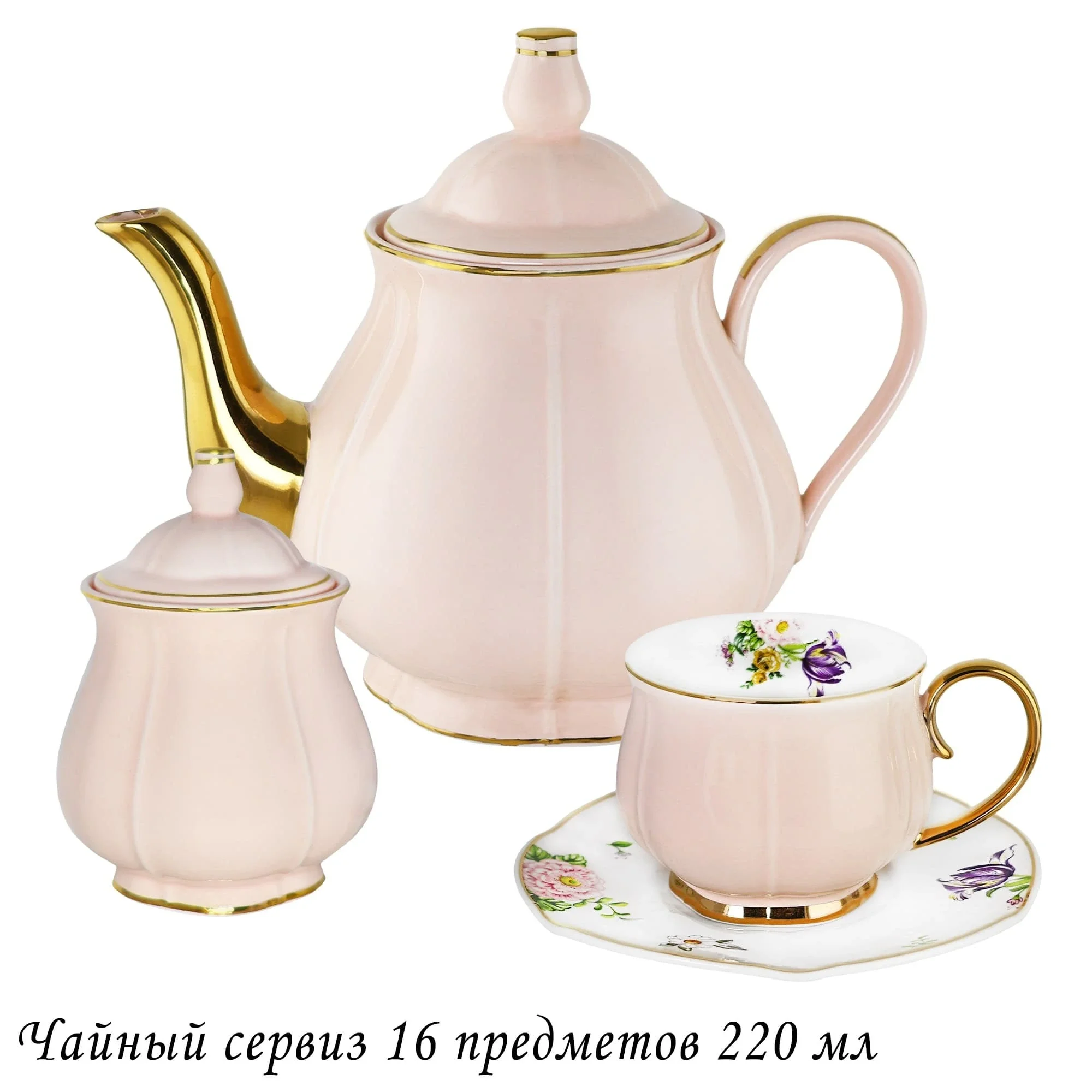133-392 Чайный сервиз 16пр.250 мл WOOD в под.уп.(х3)Фарфор