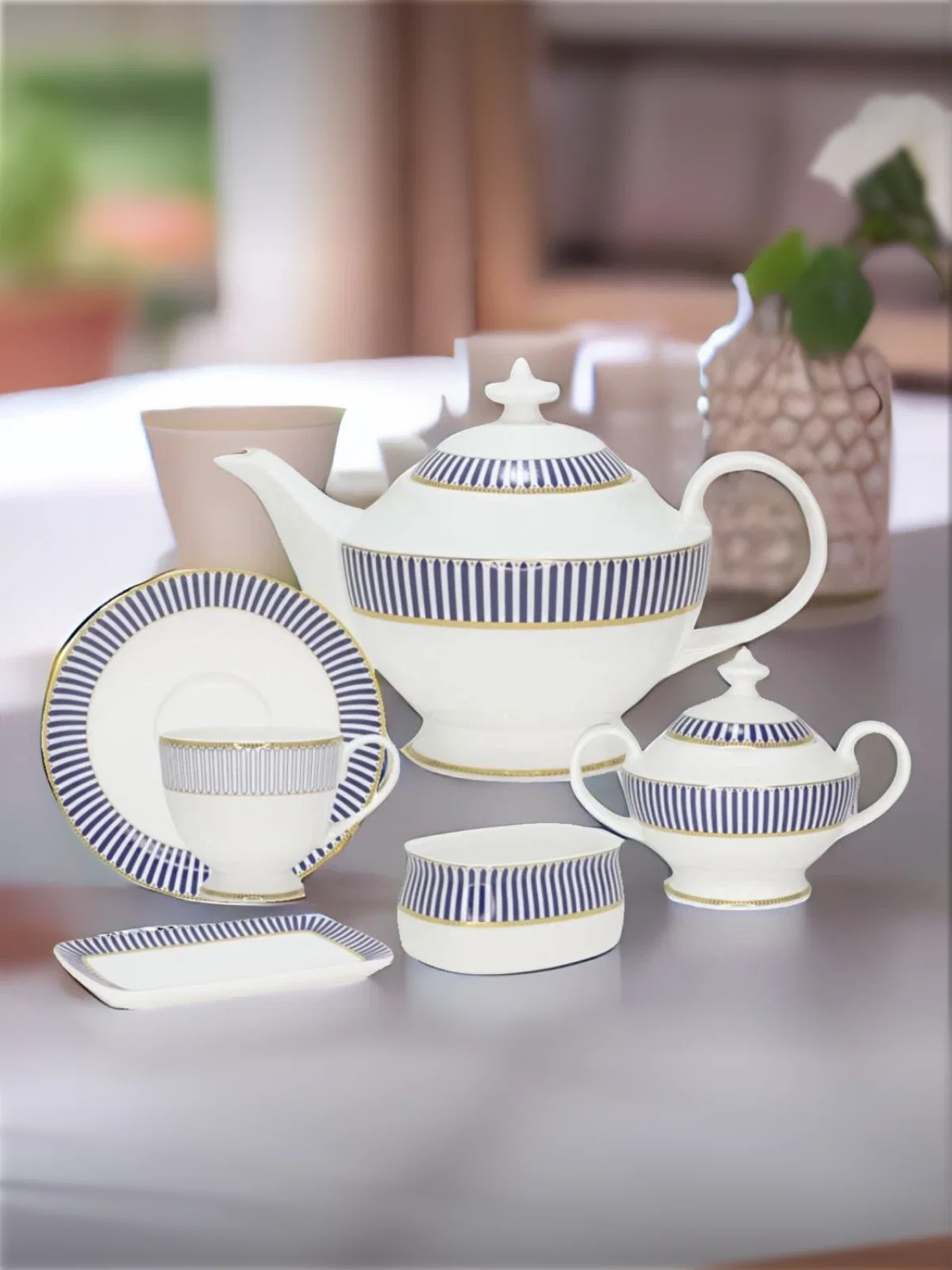 145-398 Чайный сервиз 18пр.  EARL GREY в под.уп.(х2)Костяной фарфор