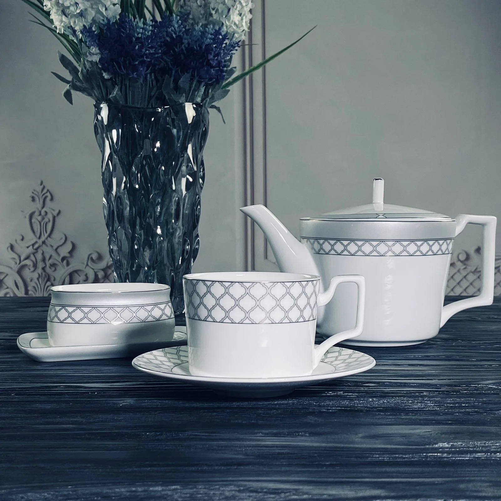 145-398 Чайный сервиз 18пр.  EARL GREY в под.уп.(х2)Костяной фарфор