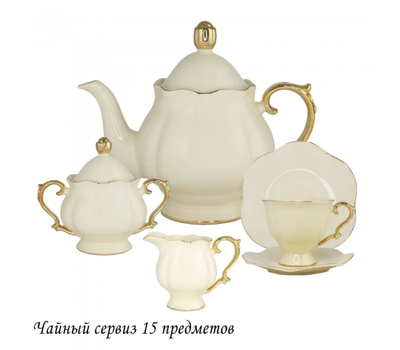 205-547 Чайный сервиз 15пр. МИРАЖ в под.уп.(х3)Фарфор