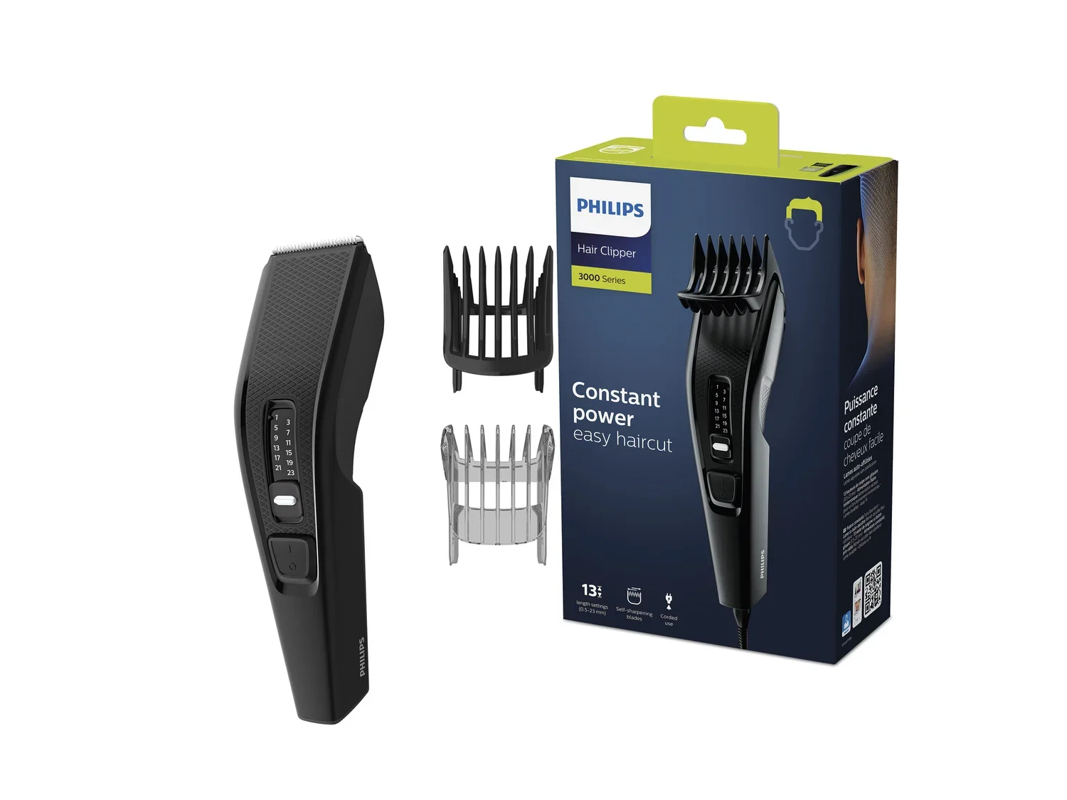 Машинка для стрижки Philips HC3510 (2 насадка, ур.дл. 13, дл. стиржки 0,5-23мм)