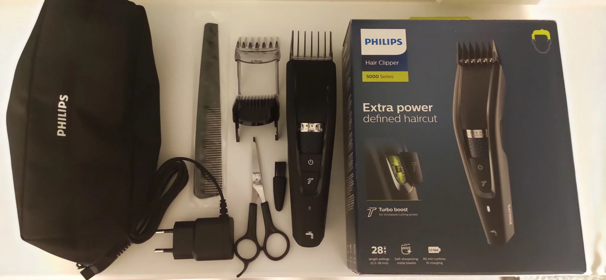 Машинка для стрижки Philips HC5632 аккумулятор до 90 мин, длина 0,5-28 мм