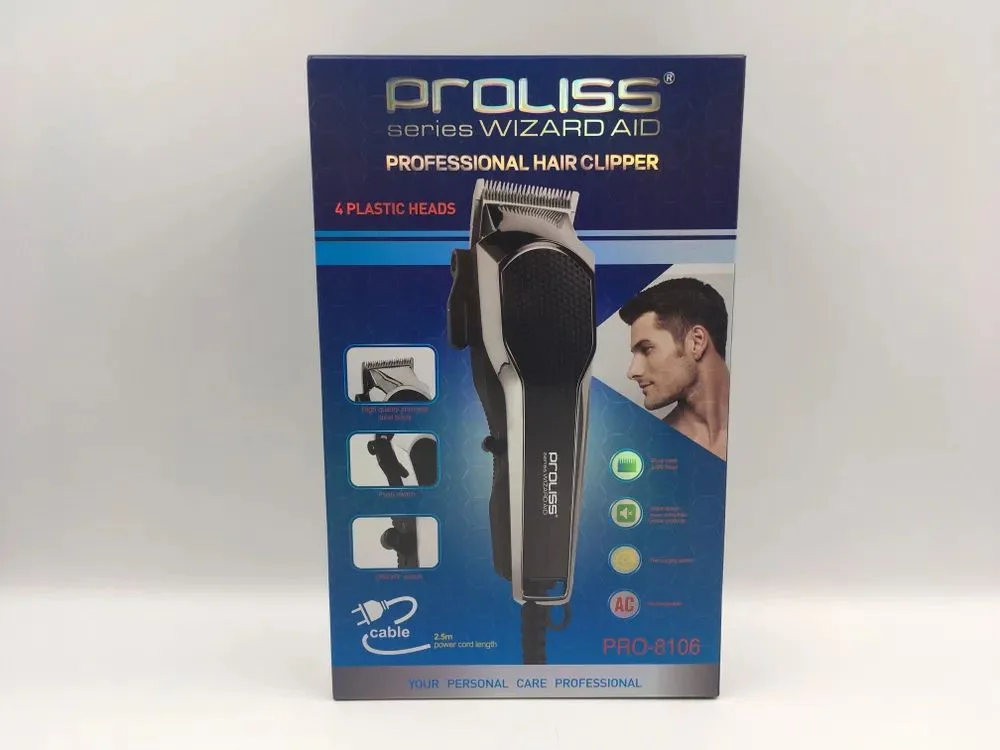 Машинка для стрижки PROLISS MPRO-1811 профес. Насадки, 1200 mAh, USB charge, Blac