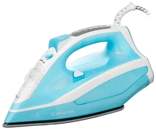 Утюг BRAYER BR4000 2600 Вт,  керамич. автооткл.,Пар 140 г/м LED, и, антикапля, cпрей.