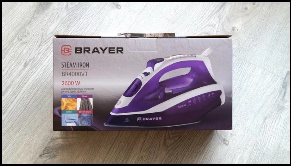 Утюг BRAYER BR4000 2600 Вт, керамич. автооткл.,Пар 140 г/м LED, и, антикапля, cпрей.