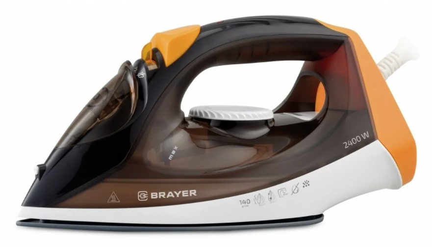 Утюг BRAYER BR4003 (2400 Вт, керамич, пар 140 г/мин, антикапля, разбрызг, 330 мл, самоотчистк)