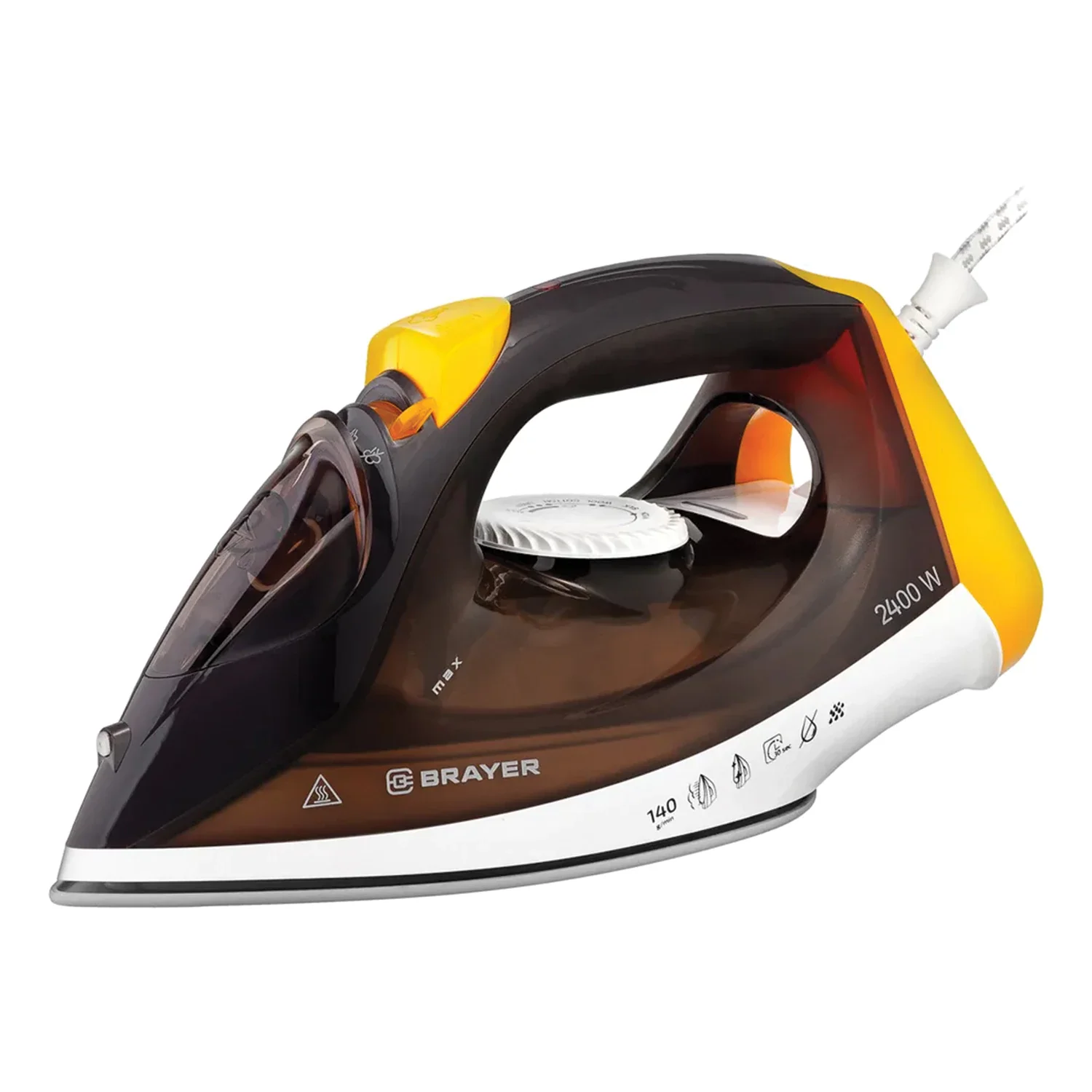 Утюг BRAYER BR4003 (2400 Вт, керамич, пар 140 г/мин, антикапля, разбрызг, 330 мл, самоотчистк)