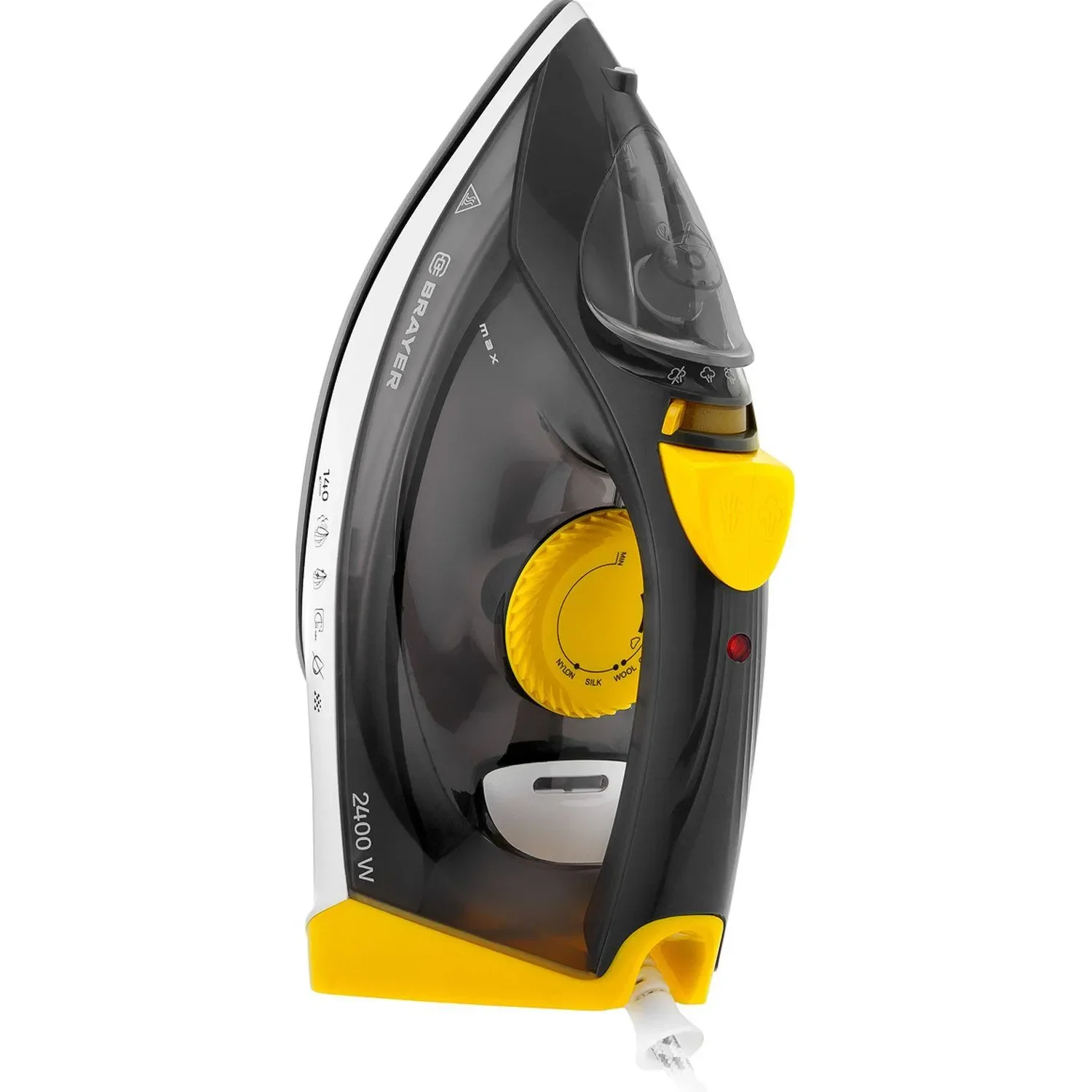 Утюг BRAYER BR4003GY (2400 Вт, керамич, пар 140 г/мин, антикапля, разбрызг, 330 мл, самоотчистк)