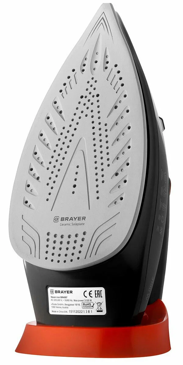 Утюг BRAYER BR4007, паровой 3100 Вт, 265 мл, пар160г/мин, керам.подошва, антикап, разбрыз, самоотчис