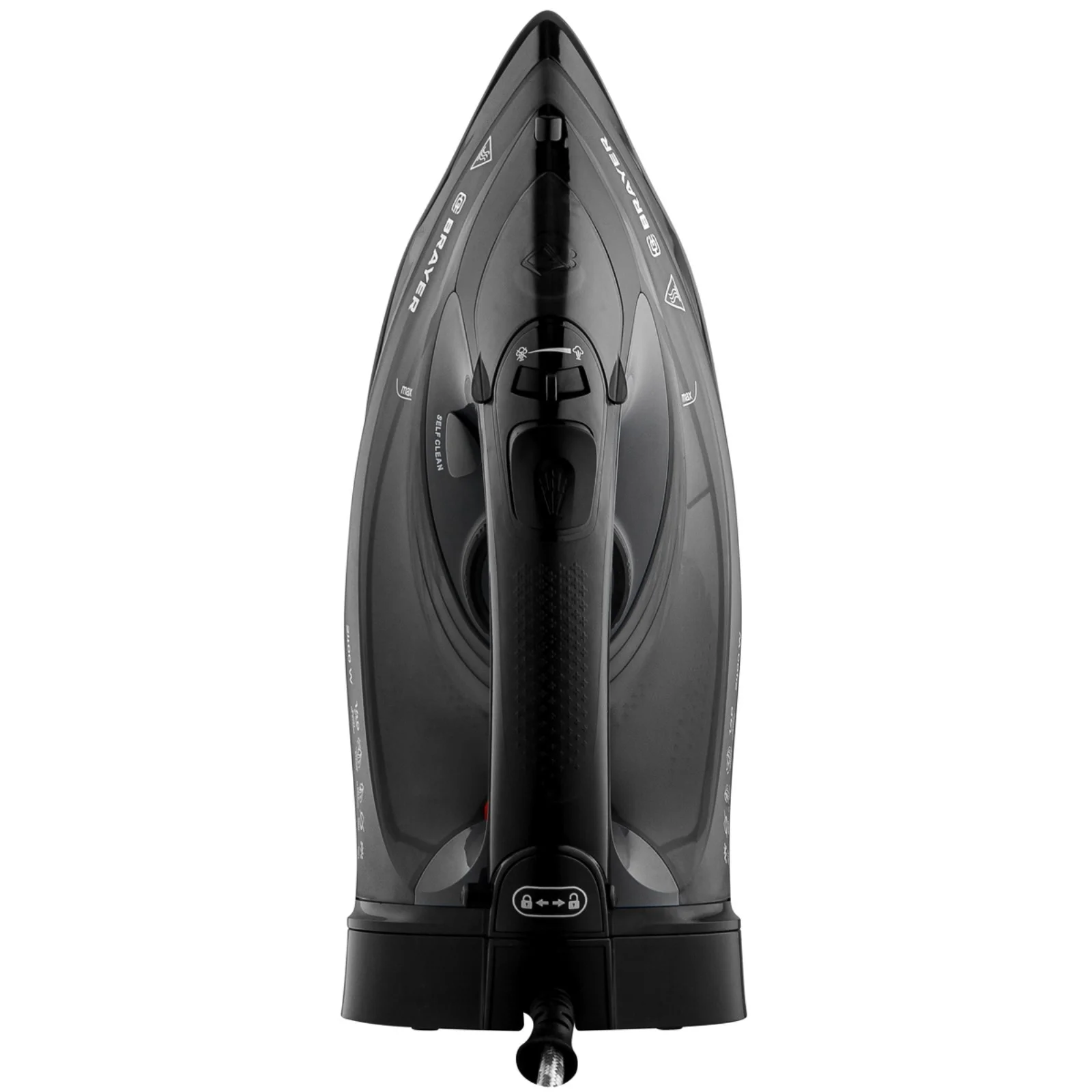 Утюг BRAYER BR4015, 2400 Вт, керамич, пар 140 г/мин, антикапля, беспровод, 300 мл, верт отпарив.
