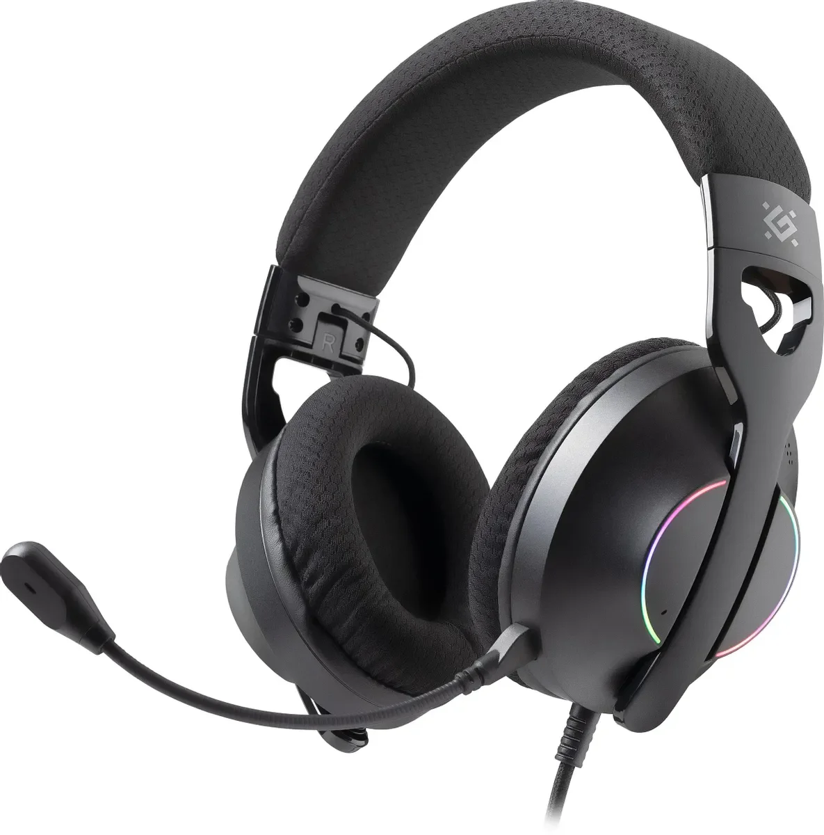 Defender Игровая гарнитура Weaver Черный, RGB, провод 2 м.