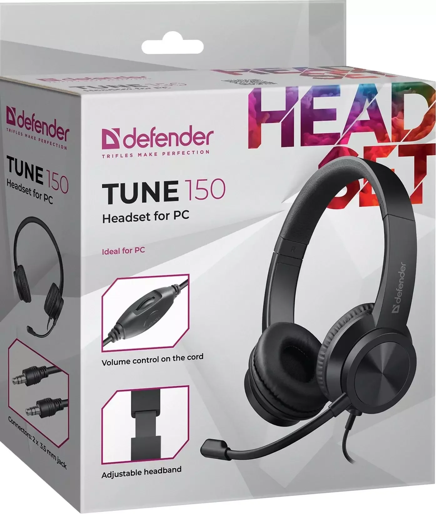 Defender Компьютерная гарнитура Tune 150 черный, провод 1.8 м