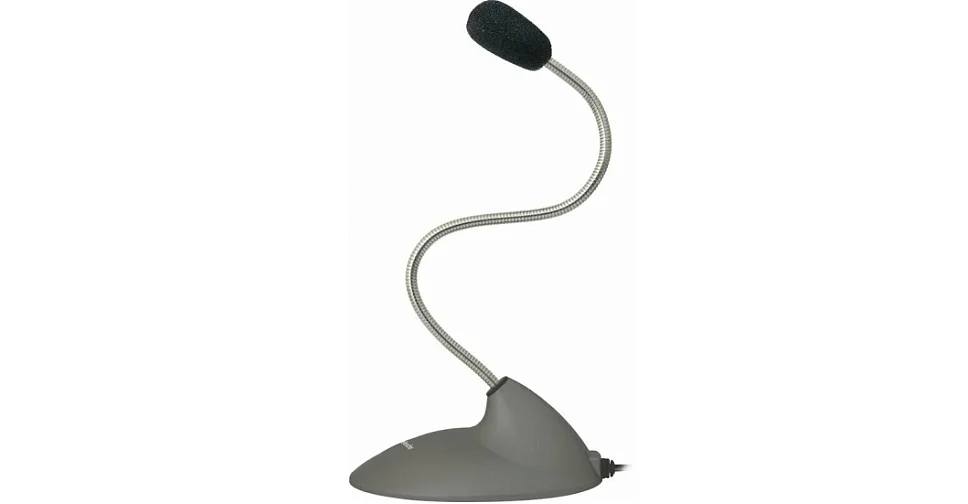 Defender Микрофон компьютерный MIC-111 серый, гибкий, кабель 1,5 м.