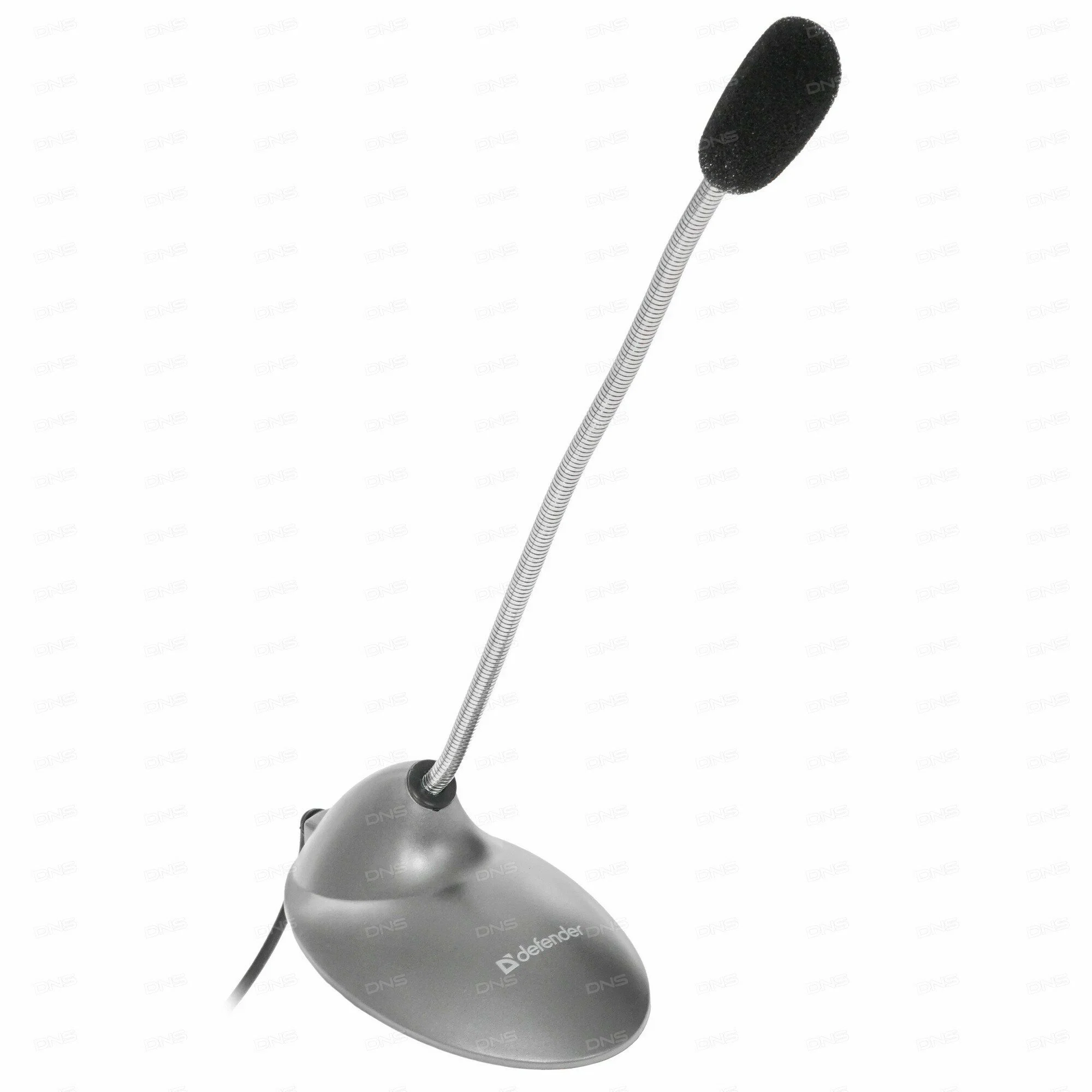 Defender Микрофон компьютерный MIC-111 серый, гибкий, кабель 1,5 м.