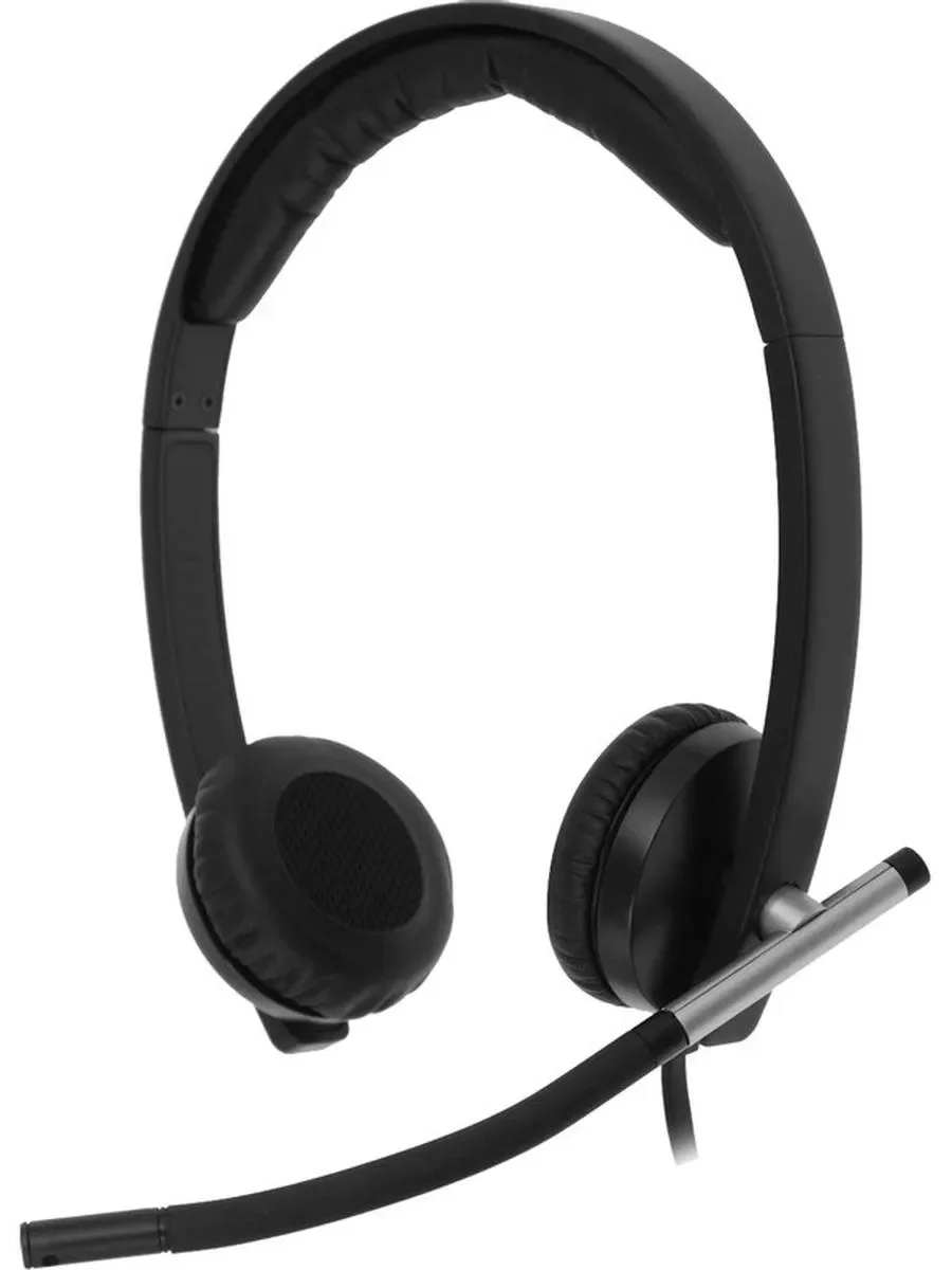 Logitech Гарнитура H650E Stereo, для компьютера, рег. громкости, выкл. микрофона, шумоподавление, USB, 1.1 м, чёрный.
