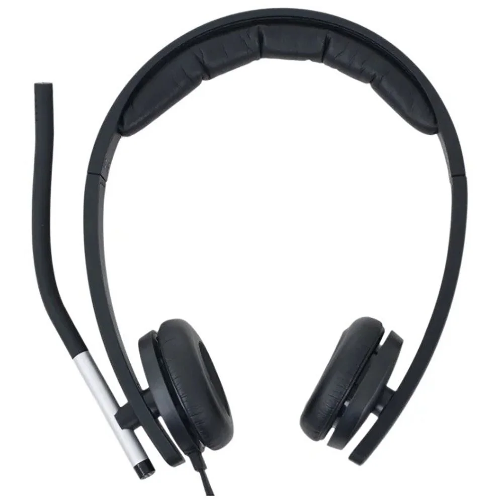 Logitech Гарнитура H650E Stereo, для компьютера, рег. громкости, выкл. микрофона, шумоподавление, USB, 1.1 м, чёрный.