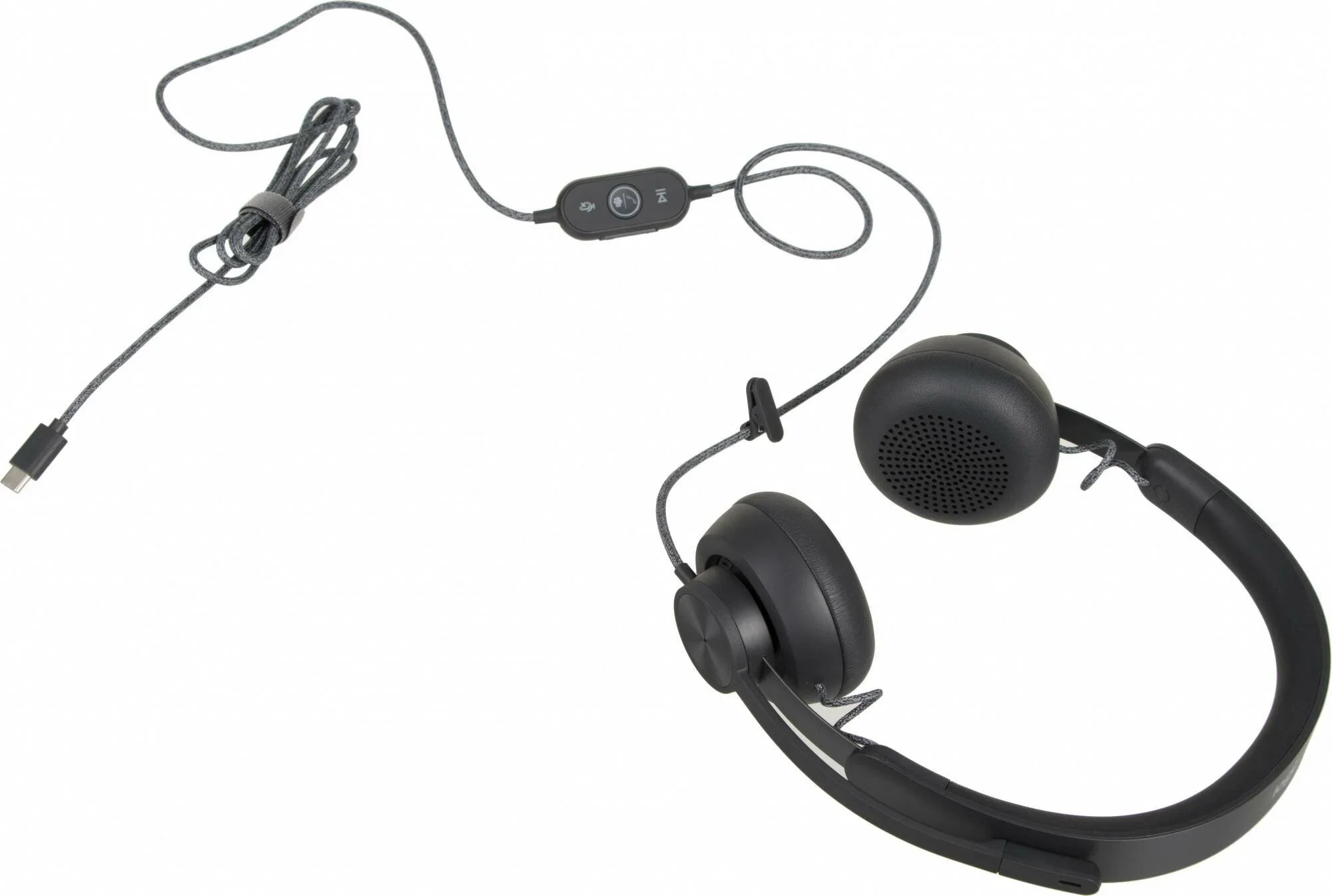 Logitech Гарнитура Zone Teams, для контактных центров, шумоподавление, выкл. микрофона, USB/USB Type-C, 1.9 м, черный.