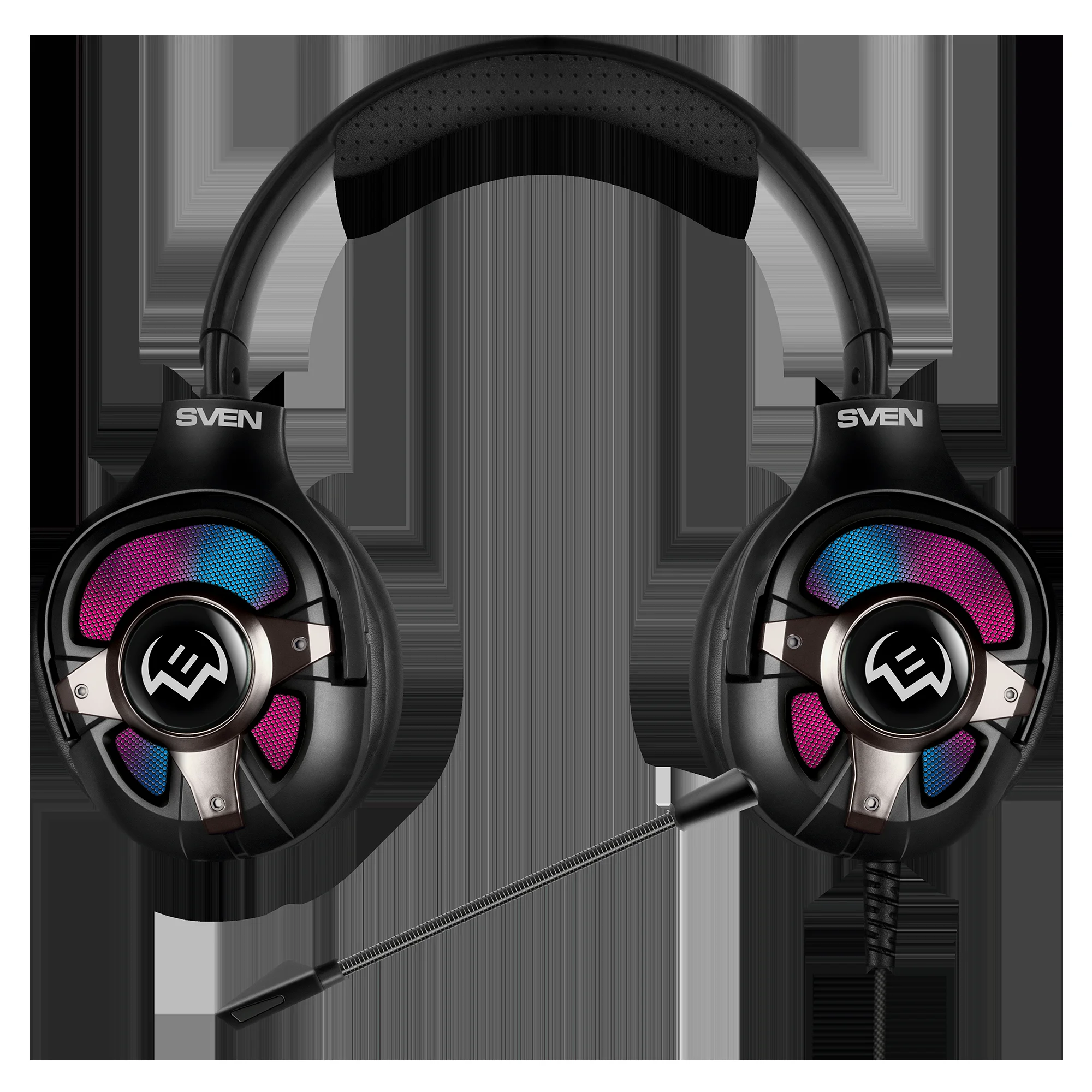 SVEN Гарнитура проводная игровая AP-U1100MV, RGB, звук7.1, USB, 2,2м, чёрный
