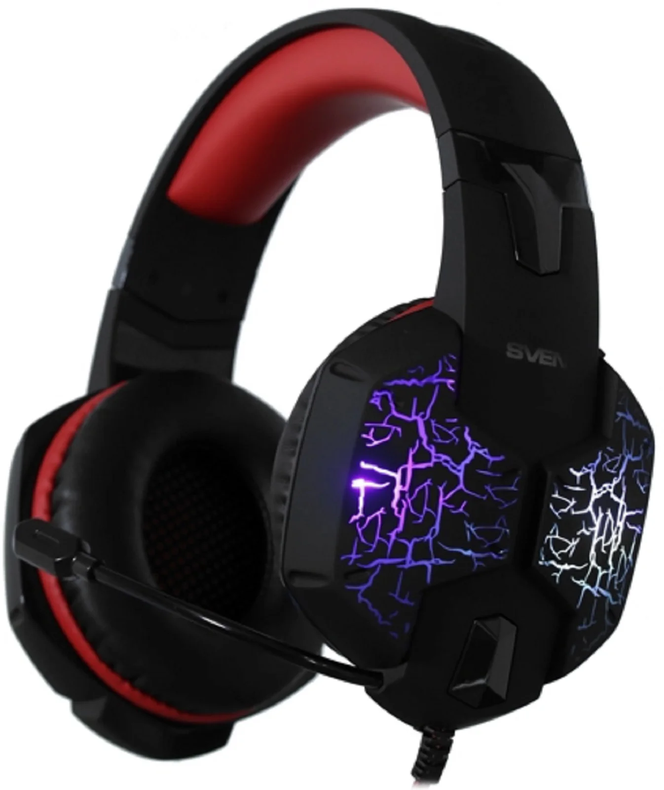SVEN Гарнитура проводная игровая AP-U988MV, RGB, звук7.1, USB, 2,2м, чёрный