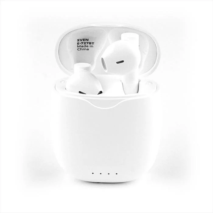 SVEN Наушники беспроводные внутриканальные с микрофоном E-727BT, белый (Bluetooth, TWS)