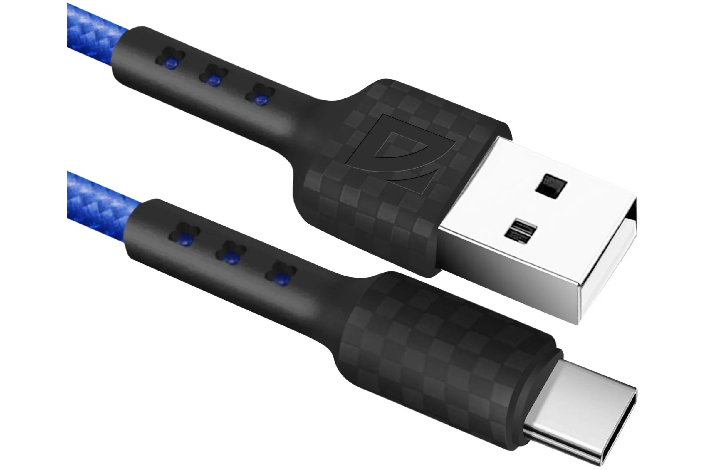 Defender Кабель F181, USB 2.0 (AM) - Apple Lightning (M), 1метр, 2.4А, нейлоновая оплетка, чёрный.