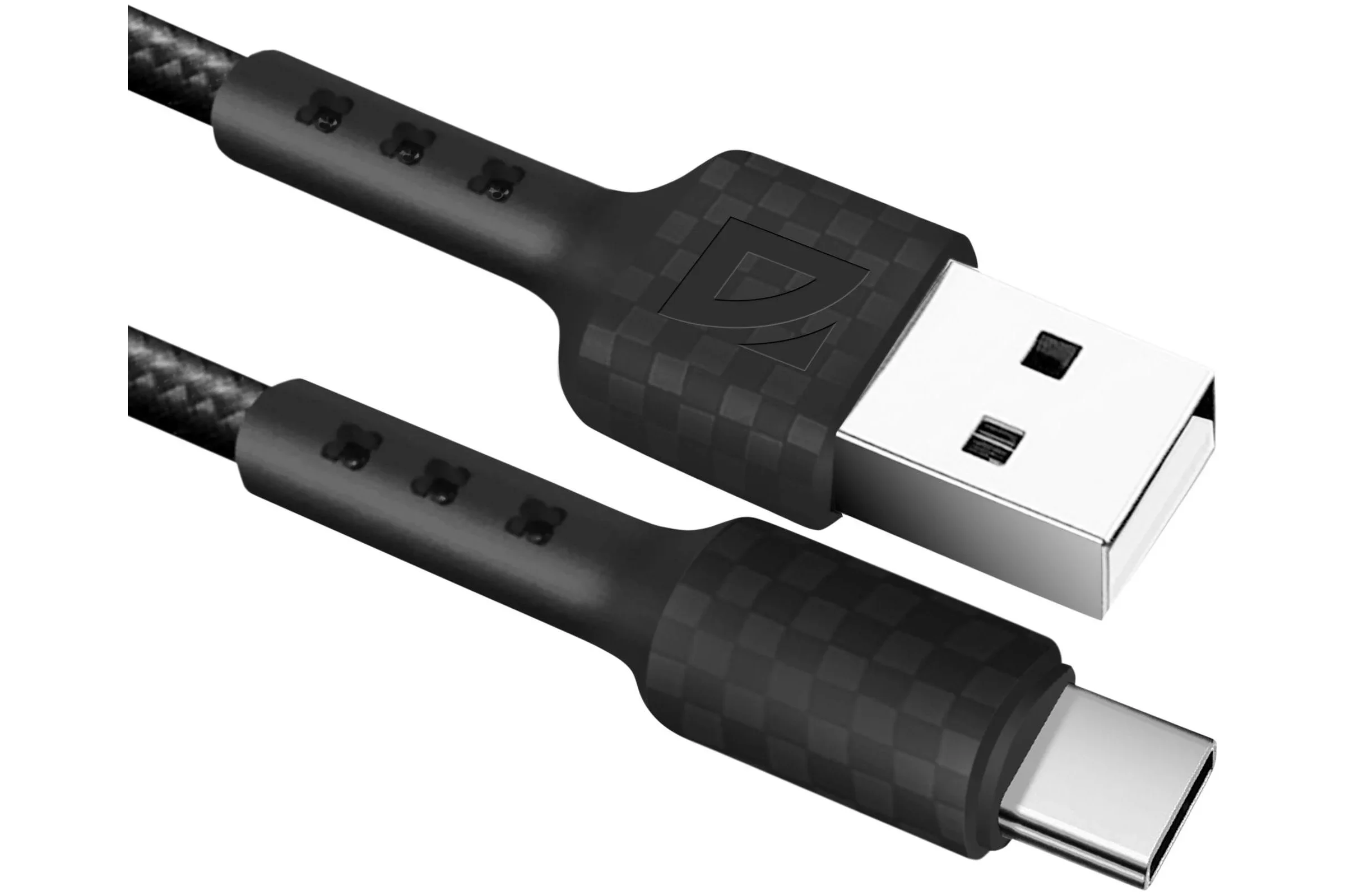 Defender Кабель F181, USB 2.0 (AM) - Type C, 1метр, 2.4А, нейлоновая оплетка, синий.
