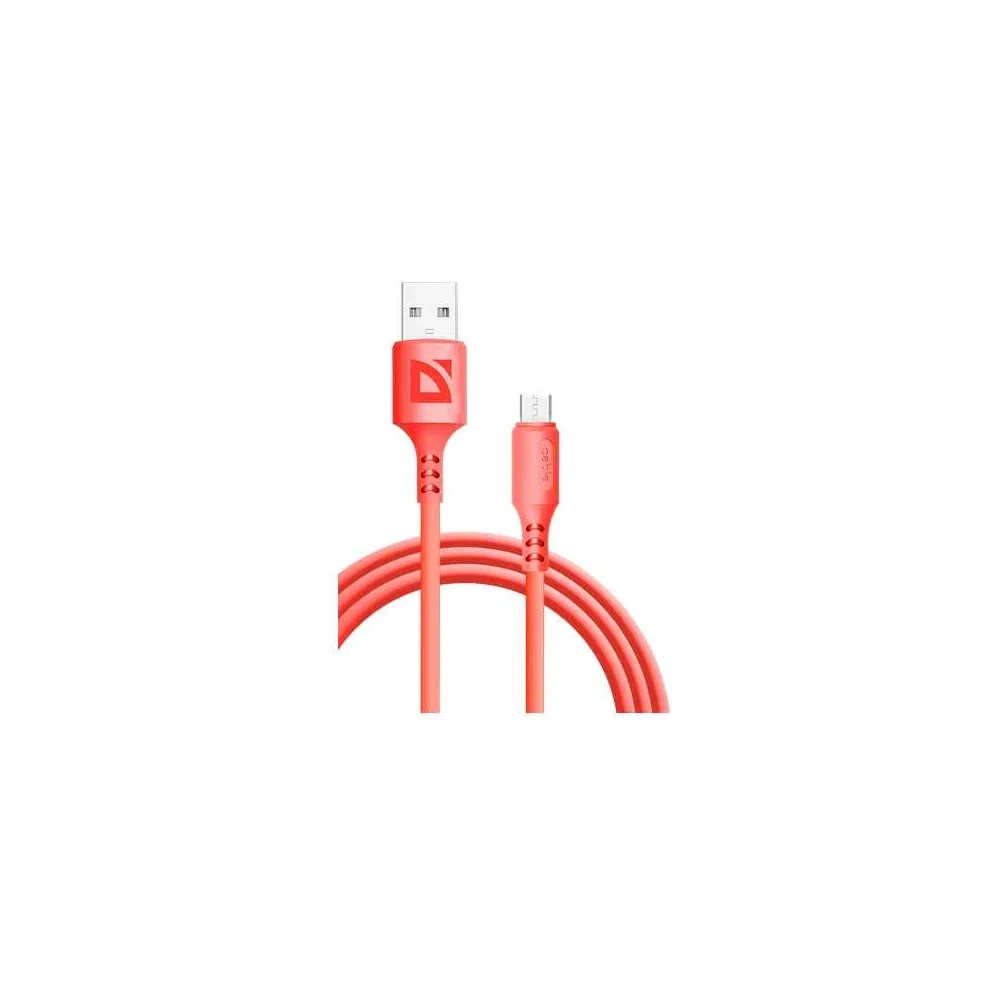 Defender Кабель F207, USB 2.0 (AM) - Type C, 1метр, 2.4А, силиконовая оплетка, зелёный.