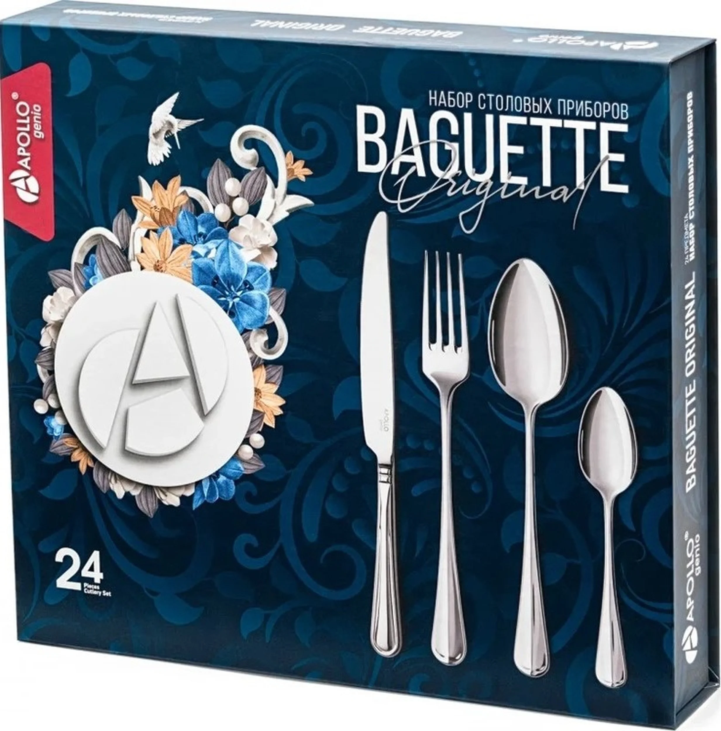 НАБОР СТОЛОВЫХ ПРИБОРОВ "BAGUETTE" НА 6 ПЕРСОН 24 ПР.
