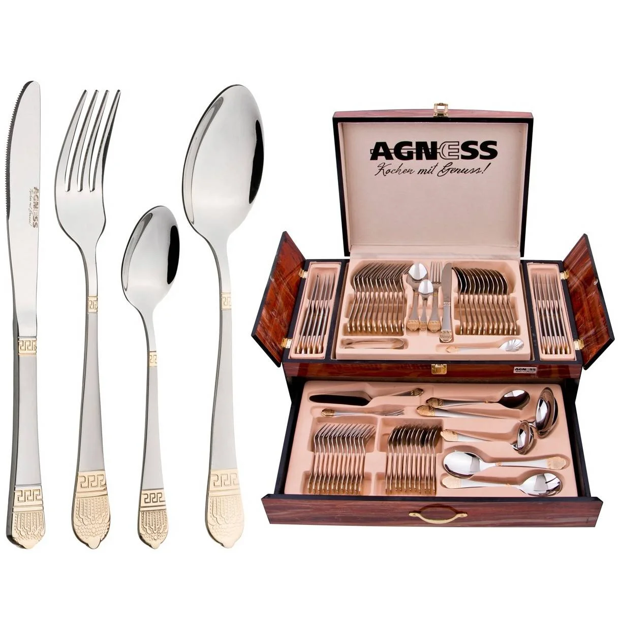 НАБОР СТОЛОВЫХ ПРИБОРОВ SOLE AGNESS 12 ПР., СТАЛЬ 18/0