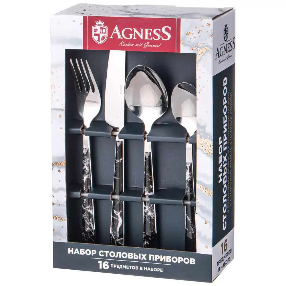 НАБОР СТОЛОВЫХ ПРИБОРОВ НА 4 ПЕРСОН CASTA  AGNESS 16 ПР