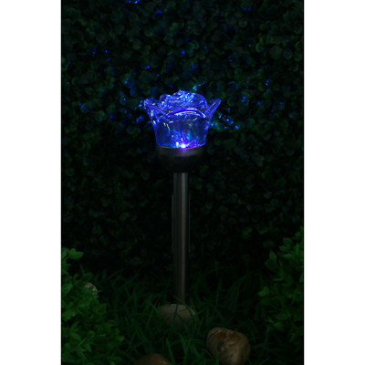 VETTA INBLOOM Фонарь роза на солн.бат8*36смLED2*Бел,RGB IP44,2реж,1*1,2vNi-MH AAA600mAH 2.1v25мА пла