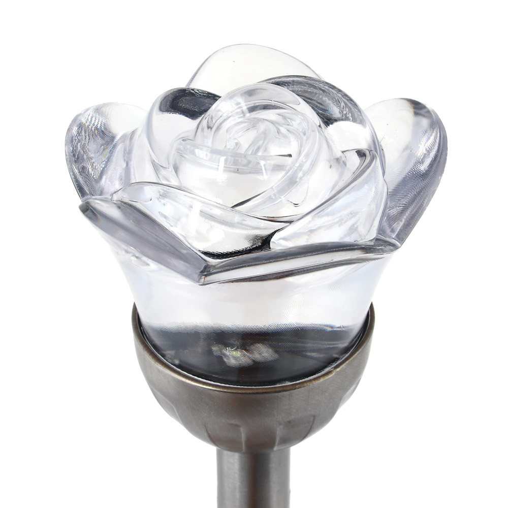 VETTA INBLOOM Фонарь роза на солн.бат8*36смLED2*Бел,RGB IP44,2реж,1*1,2vNi-MH AAA600mAH 2.1v25мА пла — фото 4
