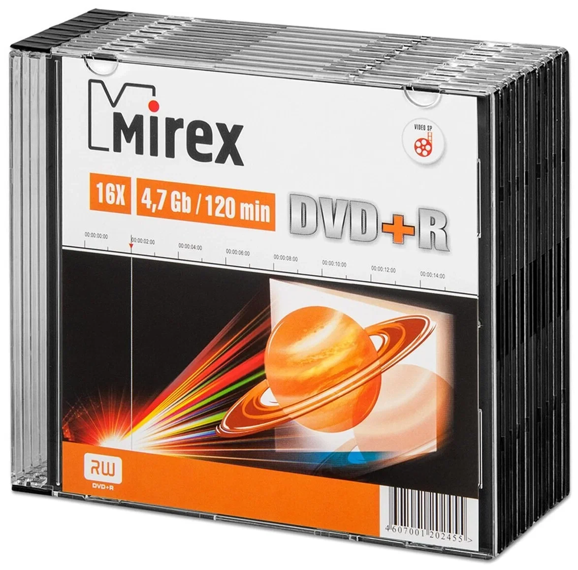 Диск DVD-R Mirex 4.7 Gb, 16x, Slim Case (5), (5/200)