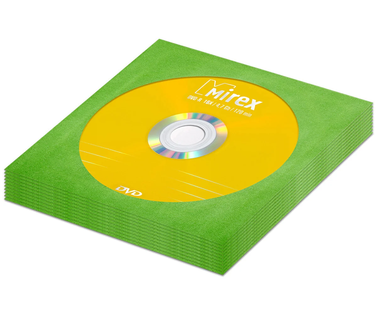 Диск DVD-R Mirex 4.7 Gb, 16x, Бум.конверт (1), (1/600)
