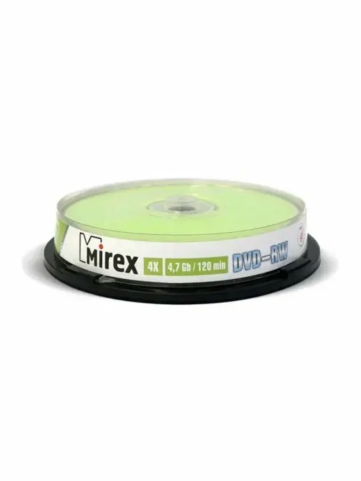 Диск DVD-RW Mirex 4.7 Gb, 4x, Cake Box (10), (10/300)