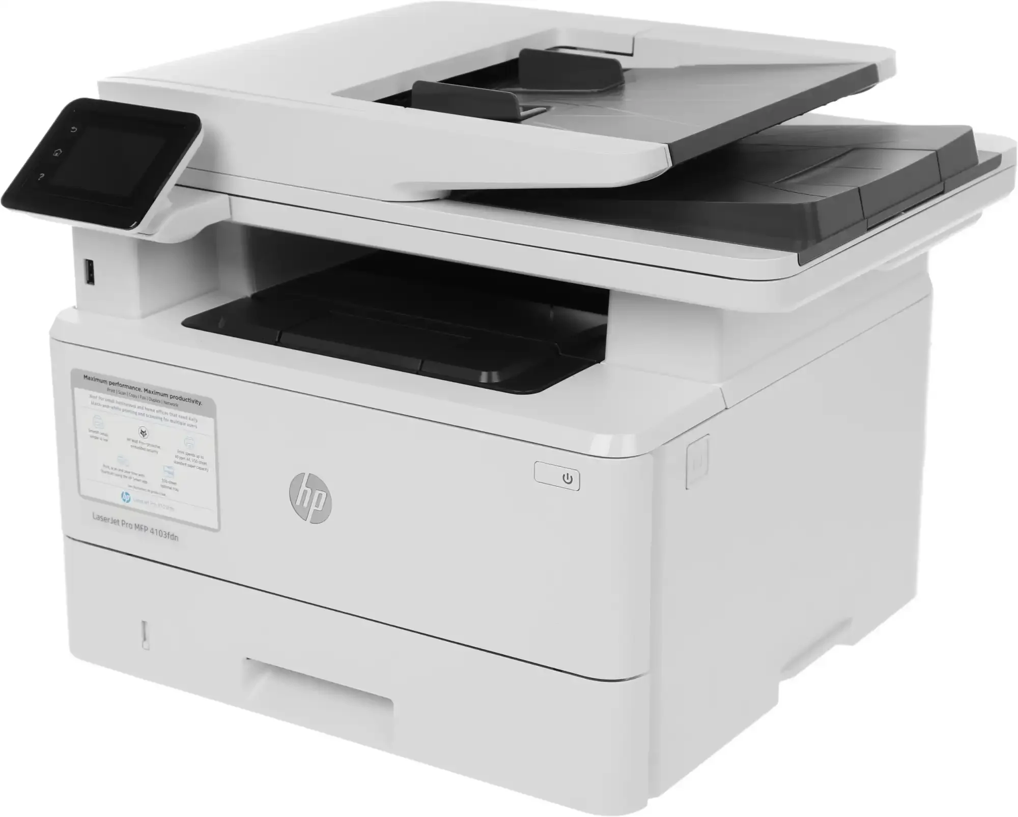 МФУ лазерное HP LaserJet Pro 4103fdn A4, ч/б, 40 стр/мин/ дуплекс/ сеть/ факс