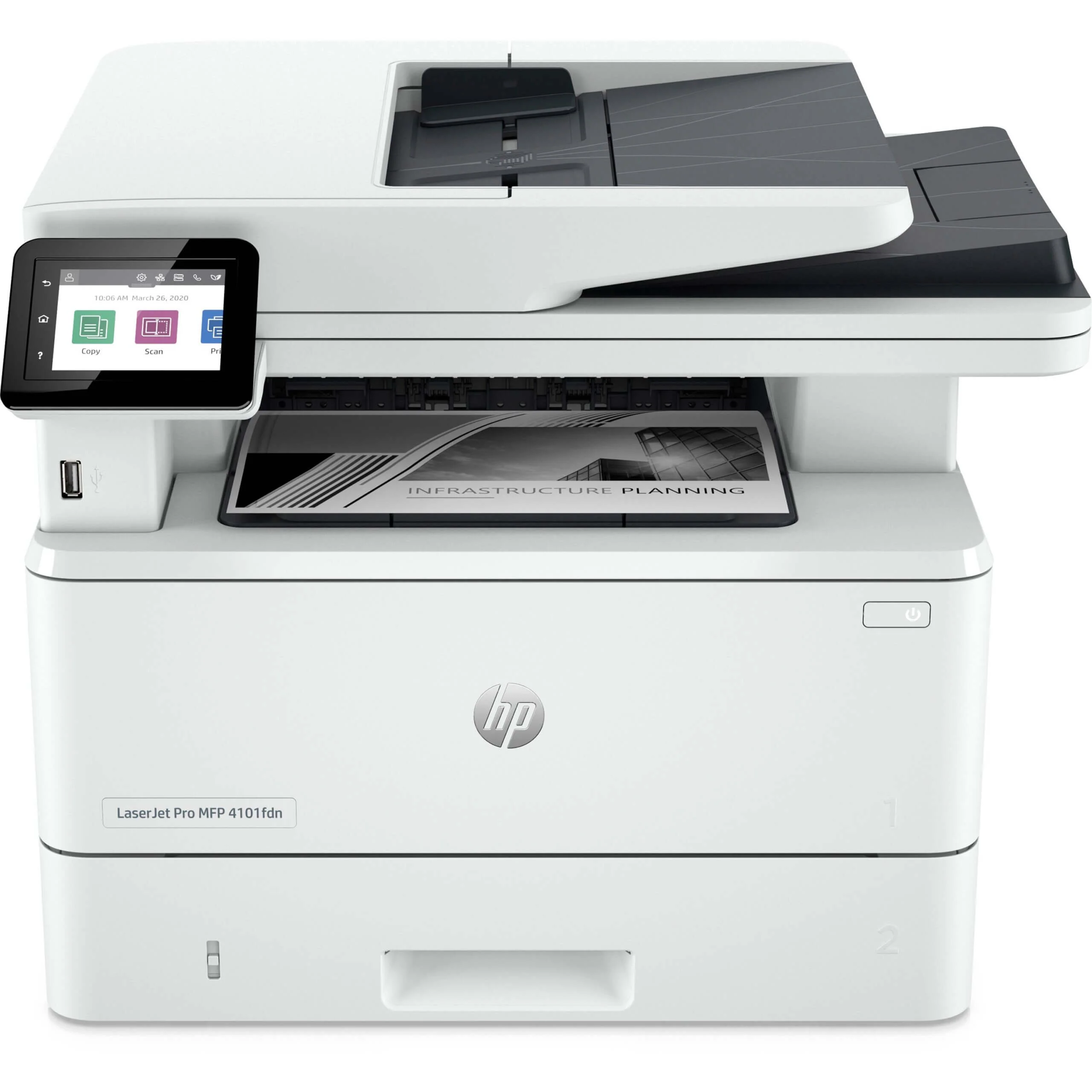 МФУ лазерное HP LaserJet Pro 4103fdn A4, ч/б, 40 стр/мин/ дуплекс/ сеть/ факс