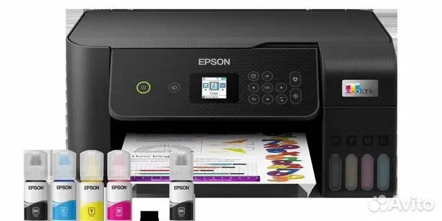 МФУ струйный Epson EcoTank L3266 А4/цвет/33 стр, USB/WiFi, 4 цвета/ чернила 103/ экран 3,7 см/ белый C11CJ664