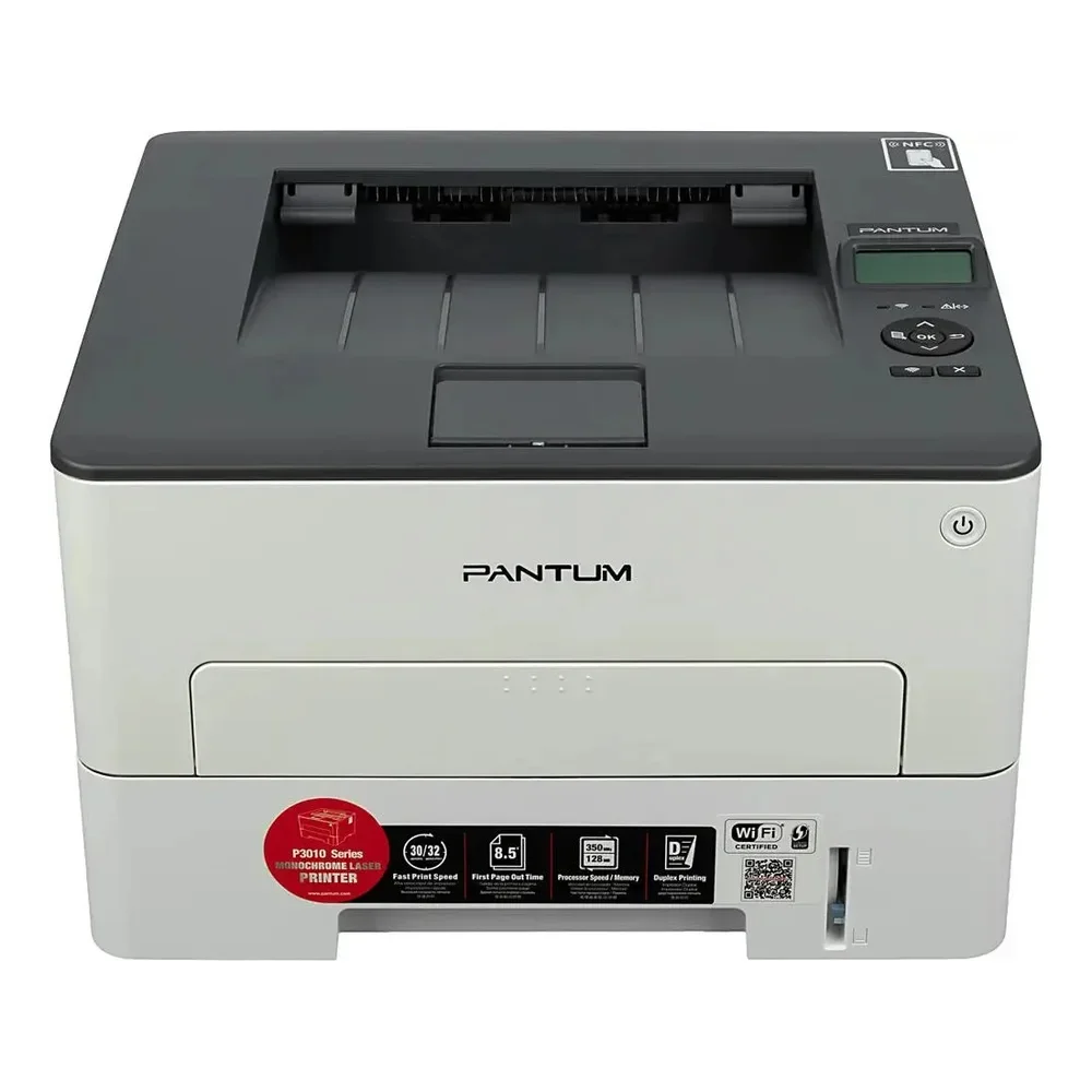 Принтер лазерный Pantum P3010DW (черно-белая печать, A4, 30 стр / мин, 1200x1200 dpi, 128MB, Duplex, USB, сеть, WiFi) "Т