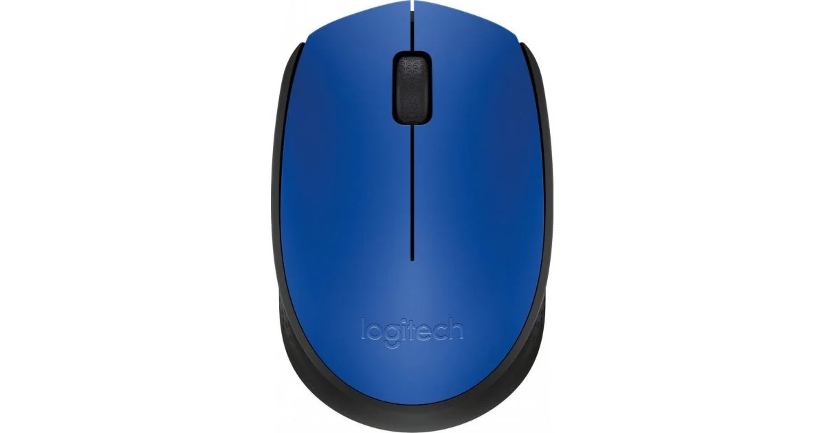 Logitech Мышь беспроводная M171 Blue, оптическая светодиодная, радиоканал 10 м, 1xAA, синий.