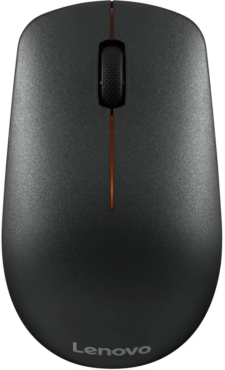 Мышь беспроводная Lenovo 400 черный, 1200 dpi, радиоканал, USB, кнопки - 3