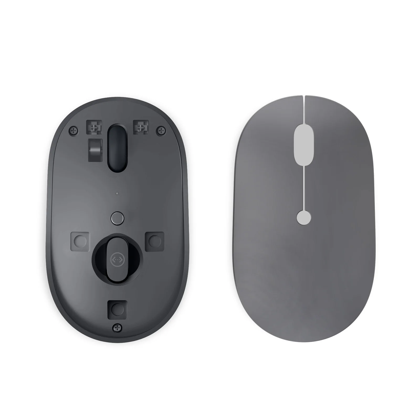 Мышь беспроводная Lenovo Go серый, 2400 dpi, радиоканал, USB-C, кнопки - 3