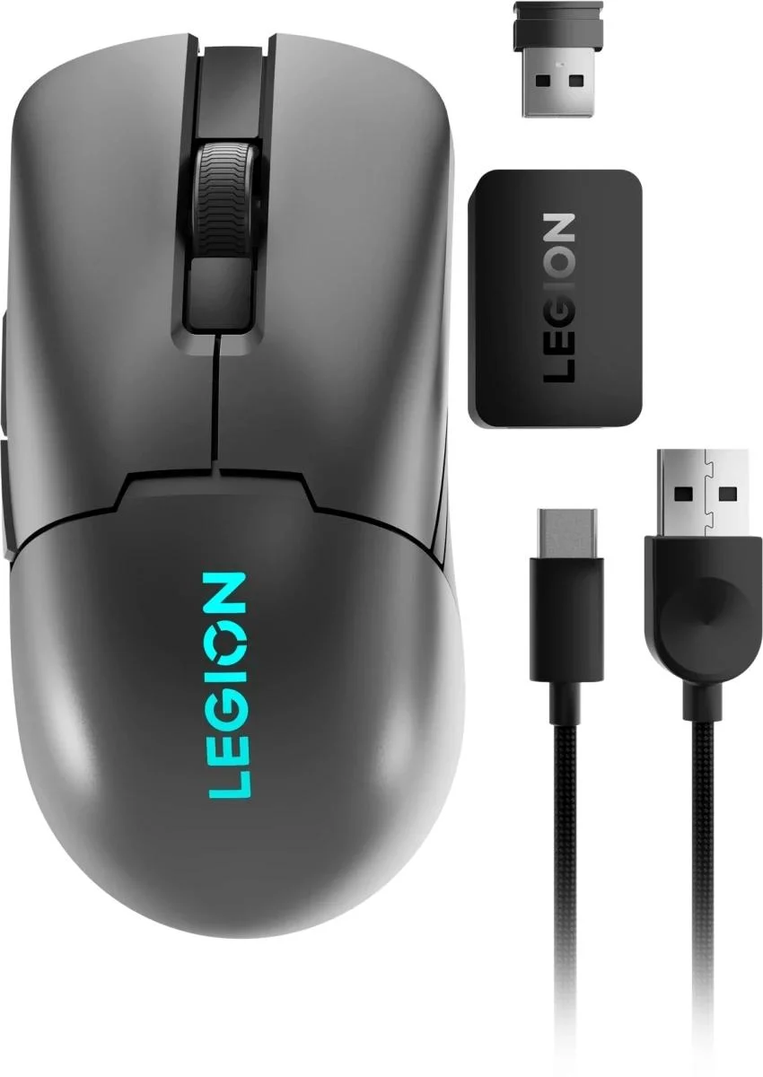 Мышь беспроводная Lenovo Legion M600s Qi Wireless Gaming темно-серый оптическая 19000dpi BT/Radio USB (GY51H47355)