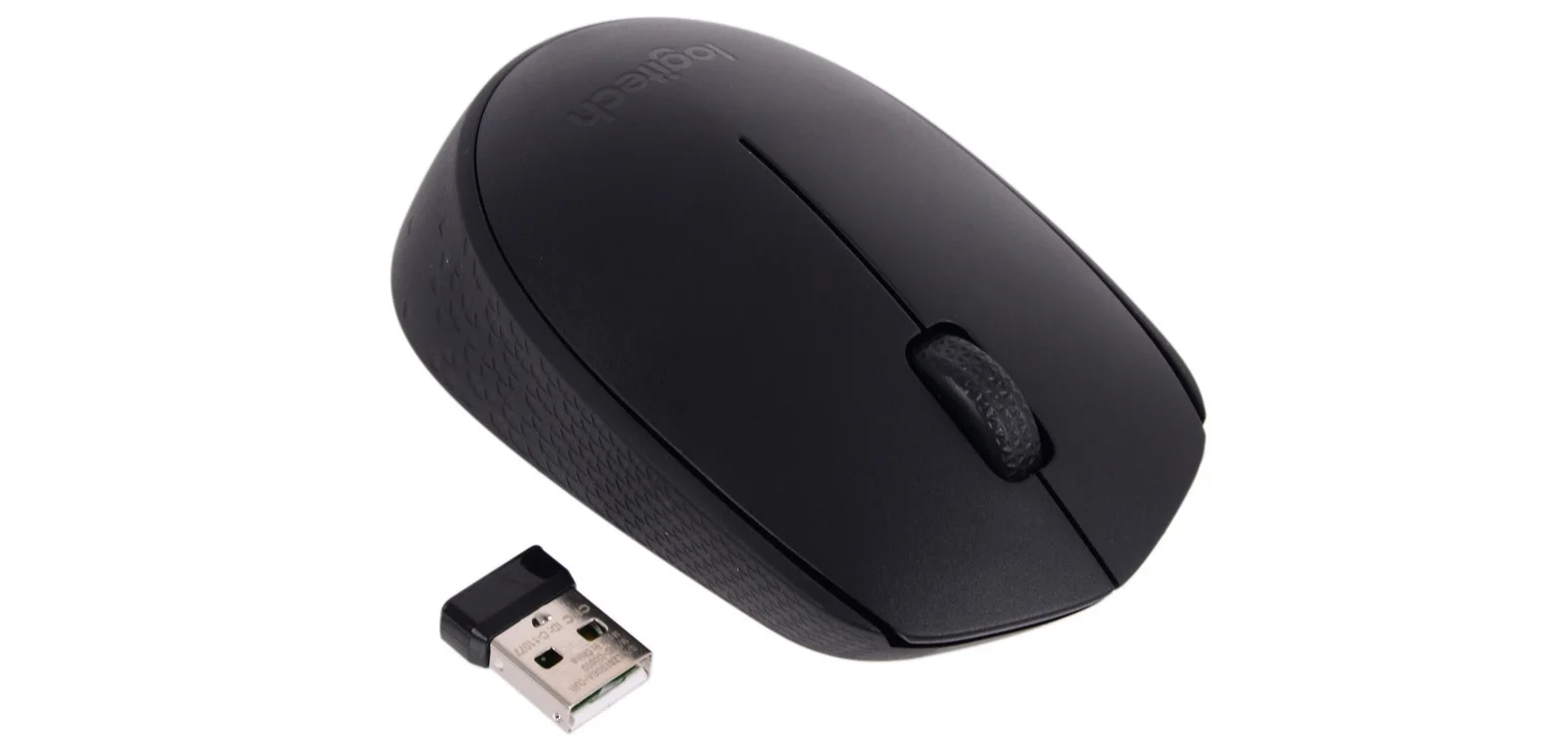 Мышь беспроводная Logitech B170 черный, 1000 dpi, радиоканал, USB, кнопки - 3