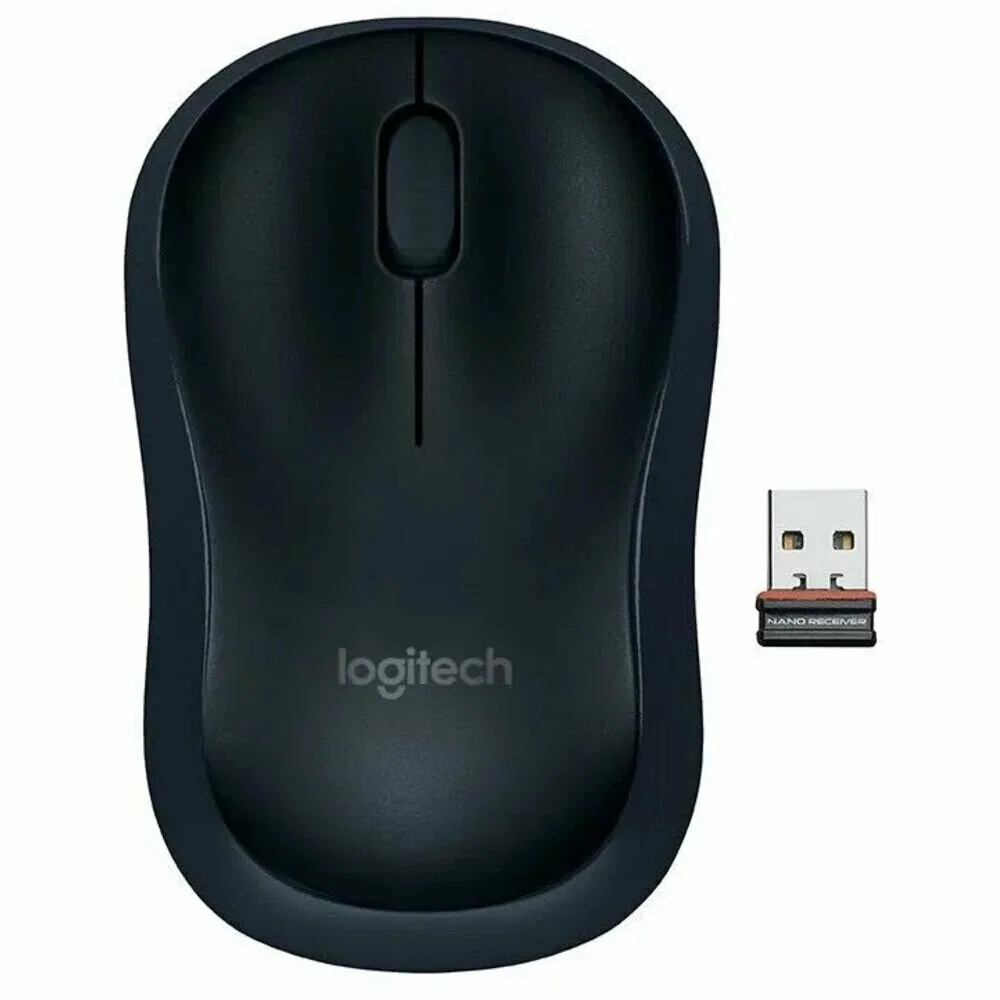 Мышь беспроводная Logitech B175 черный, 1000 dpi, радиоканал, USB, кнопки - 3