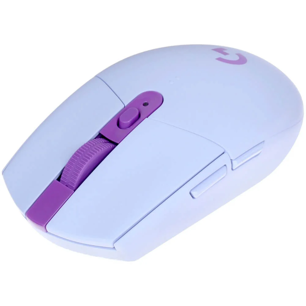 Мышь беспроводная Logitech G304 Lightspeed фиолетовый, 12000 dpi, радиоканал, USB, кнопки - 6