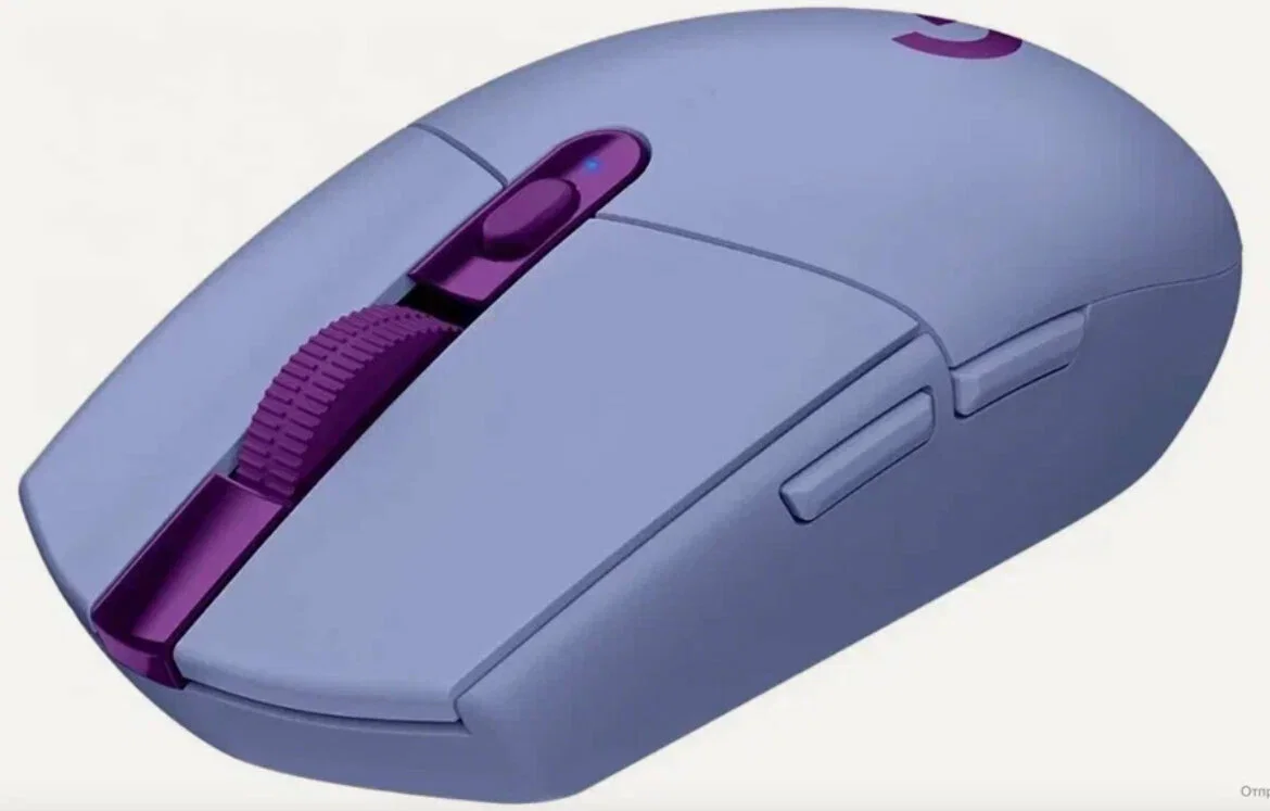 Мышь беспроводная Logitech G304 Lightspeed фиолетовый, 12000 dpi, радиоканал, USB, кнопки - 6